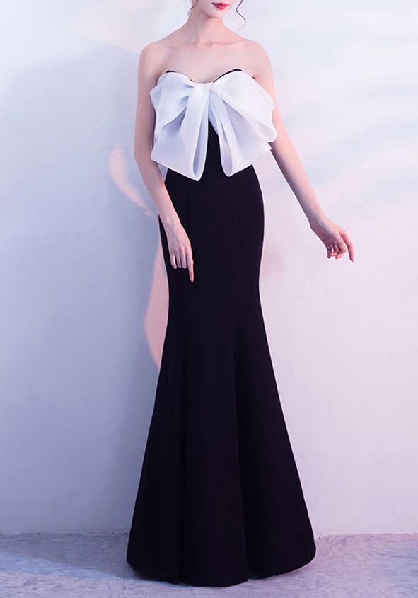 Evening Dress Sexy Formal Party Host Strapless Fishtail Slim Fit Short Dress 7