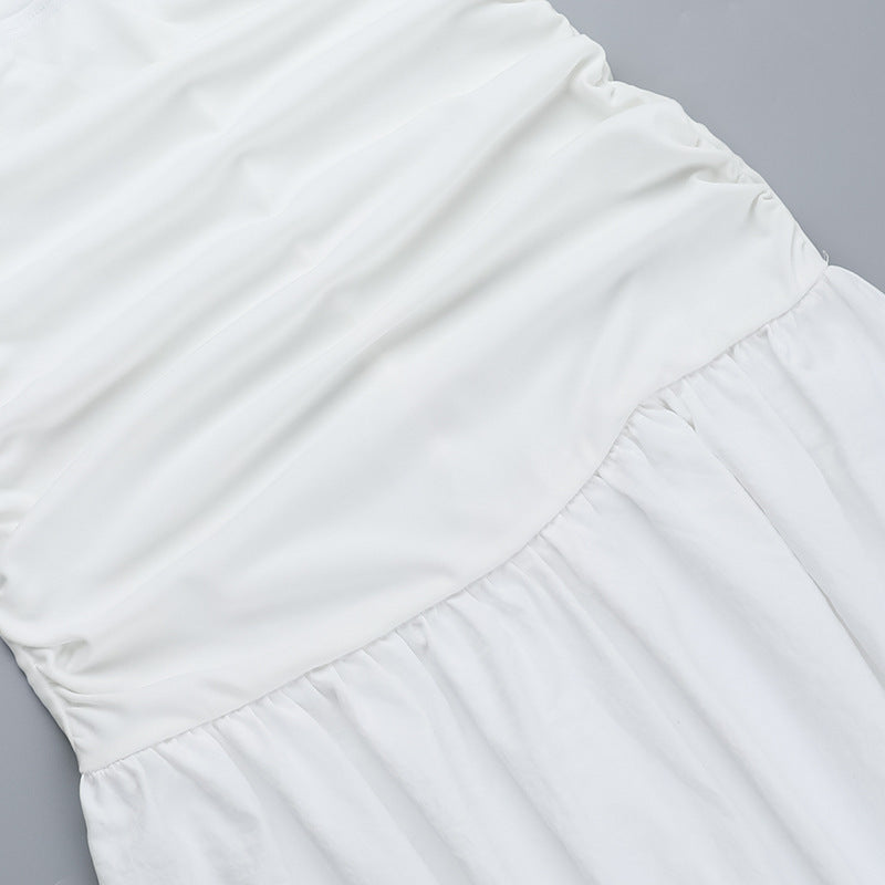 Women Summer Women Beach Holidays Strapless Hollow Dress 15