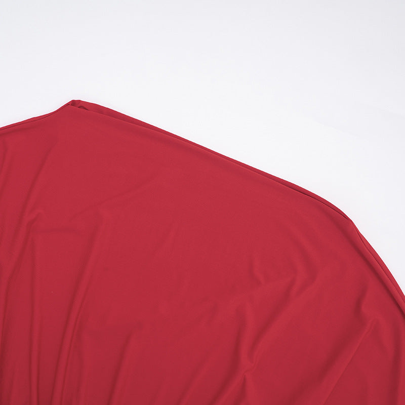 Women Off-Shoulder Bell Bottom Long-Sleeved Top and Skirt Two-Piece Set 36