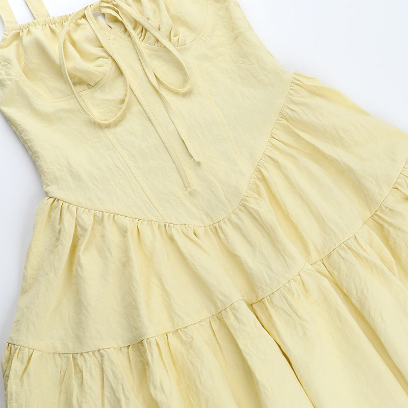 Women Sexy Summer Patchwork Lace-up Dress 13