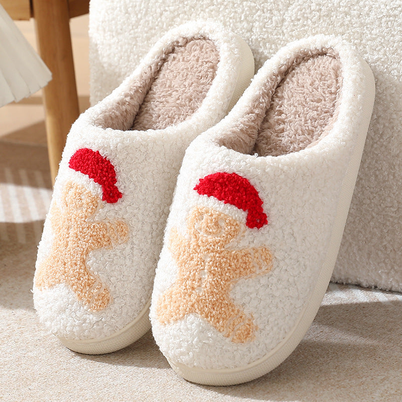 Winter Christmas Deer Slippers For Women At Home Couples Indoor Elk Warm Slippers For Women Winter 22