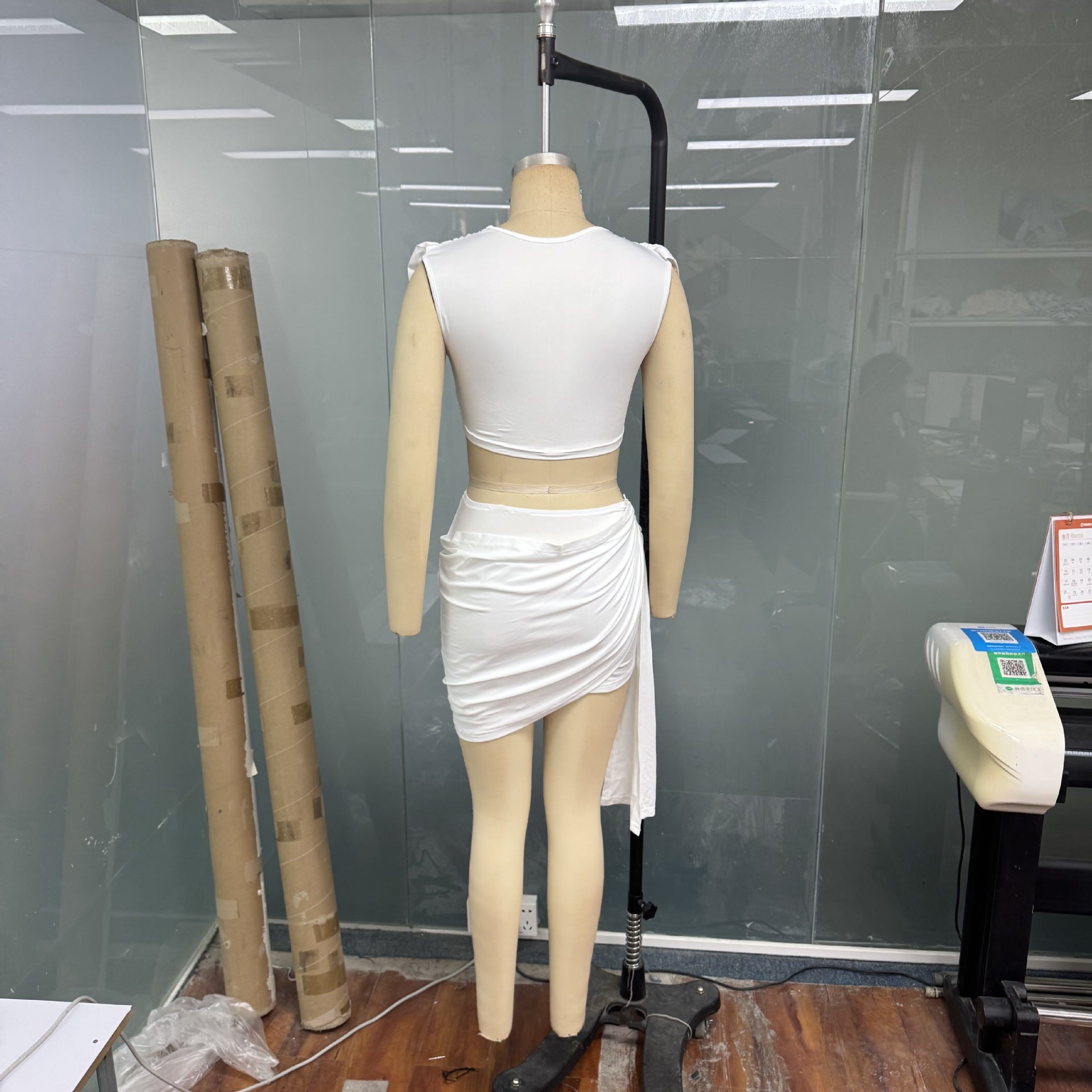 Women sexy Top and pleated Skirt two-piece set 6