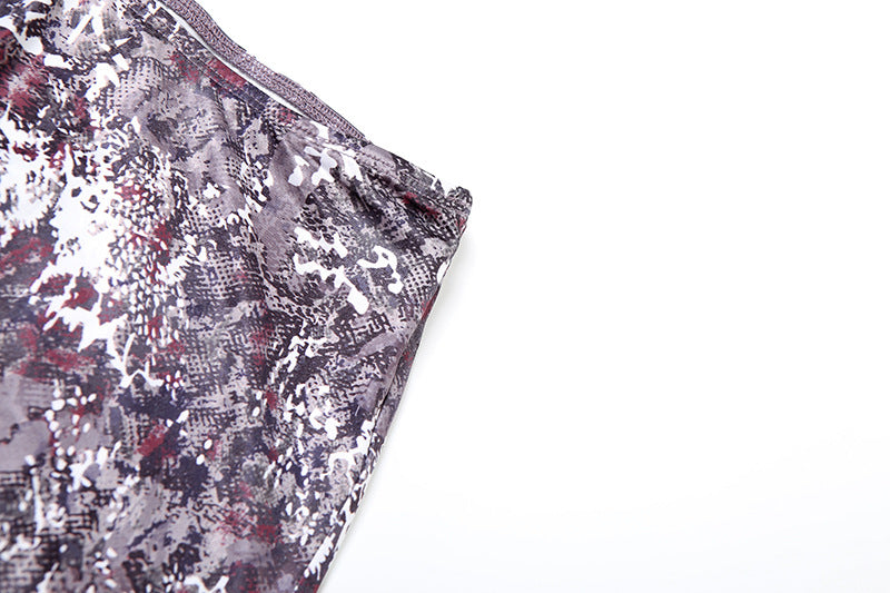 Women summer trendy print sleeveless top and shorts two piece set 16