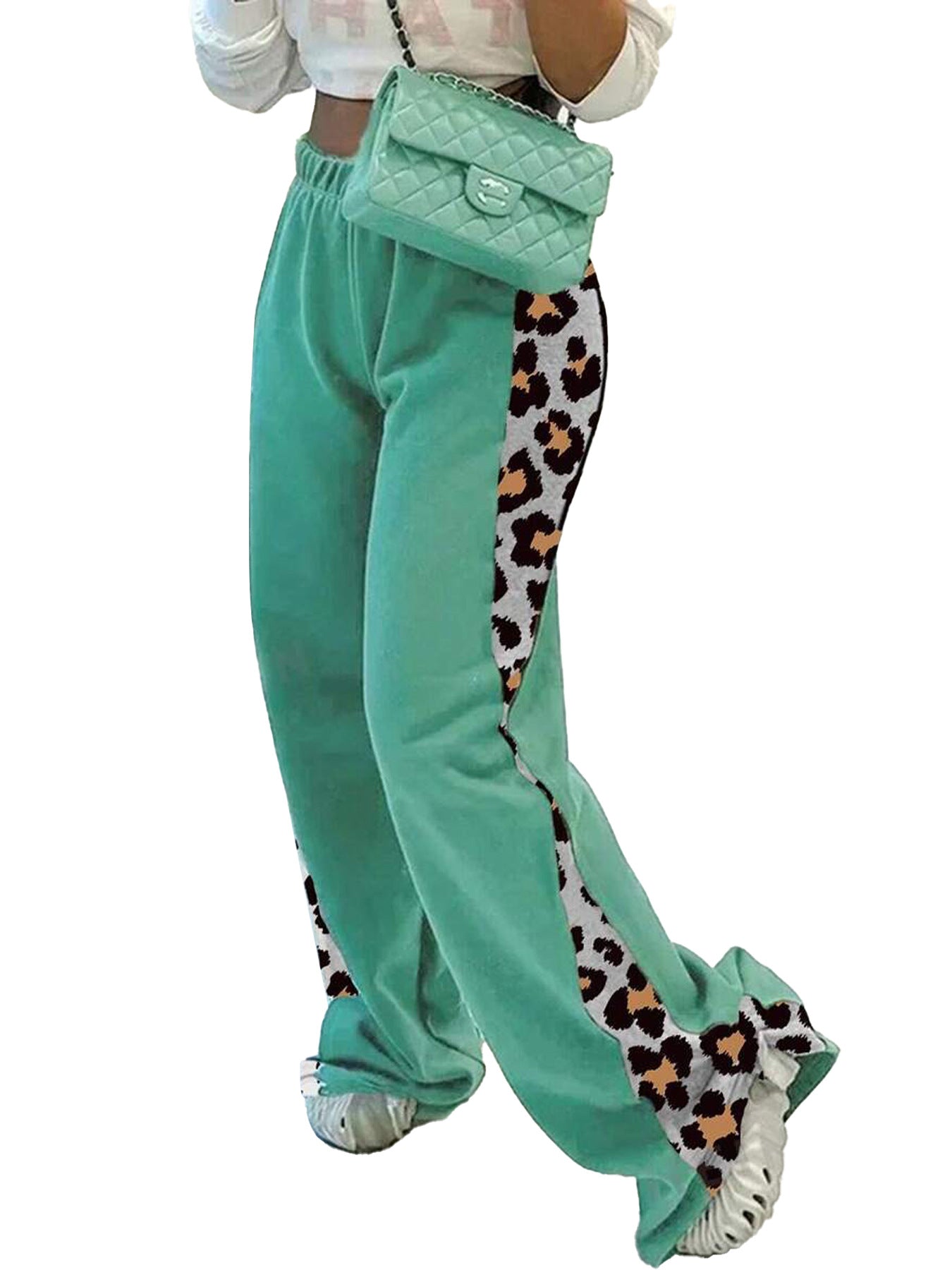 Women Fall/Winter Printed Patchwork Casual Sport Pant 6