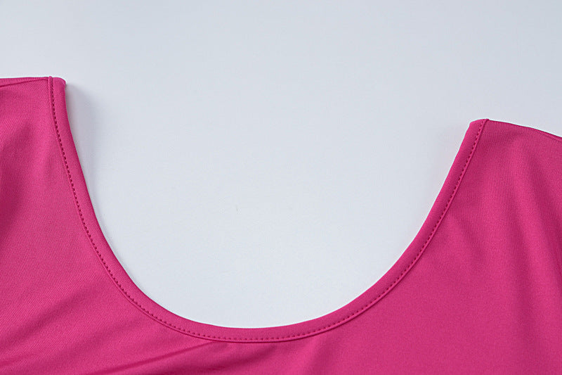 Summer Women Solid Short Sleeve Backless Jumpsuit 16