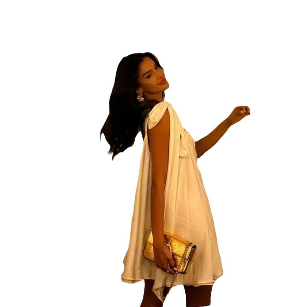 Spring Summer Women's Sexy Slash Shoulder Formal Party Evening Dress 8