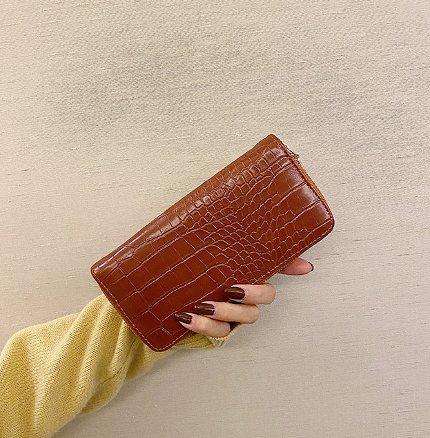 French Pattern Long Zipper Clutch Women's Wallet 3