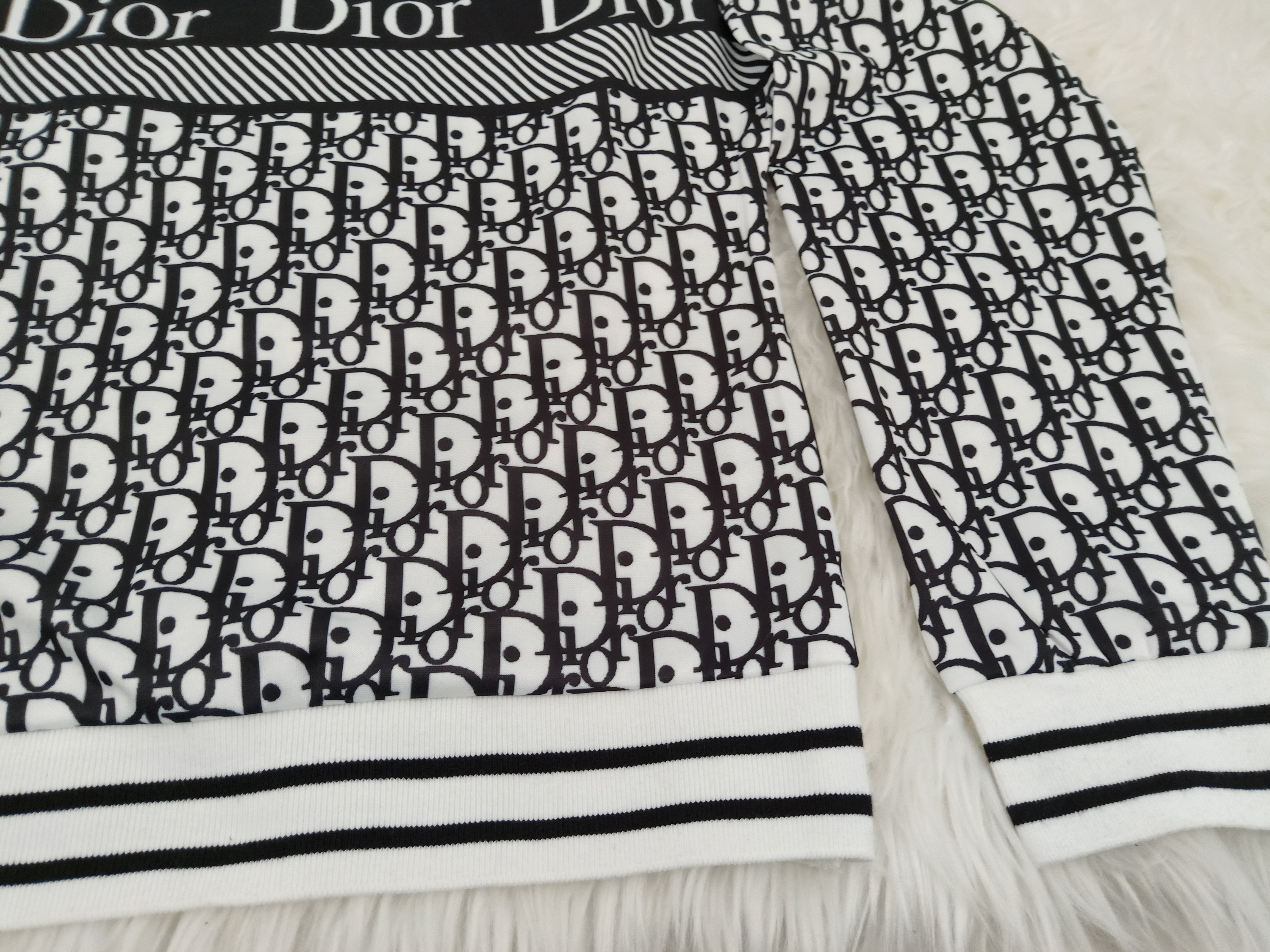 Women's Fashion Casual Trendy Ribbed Long Sleeve Loose Wide Leg Two-Piece Pants Set 11