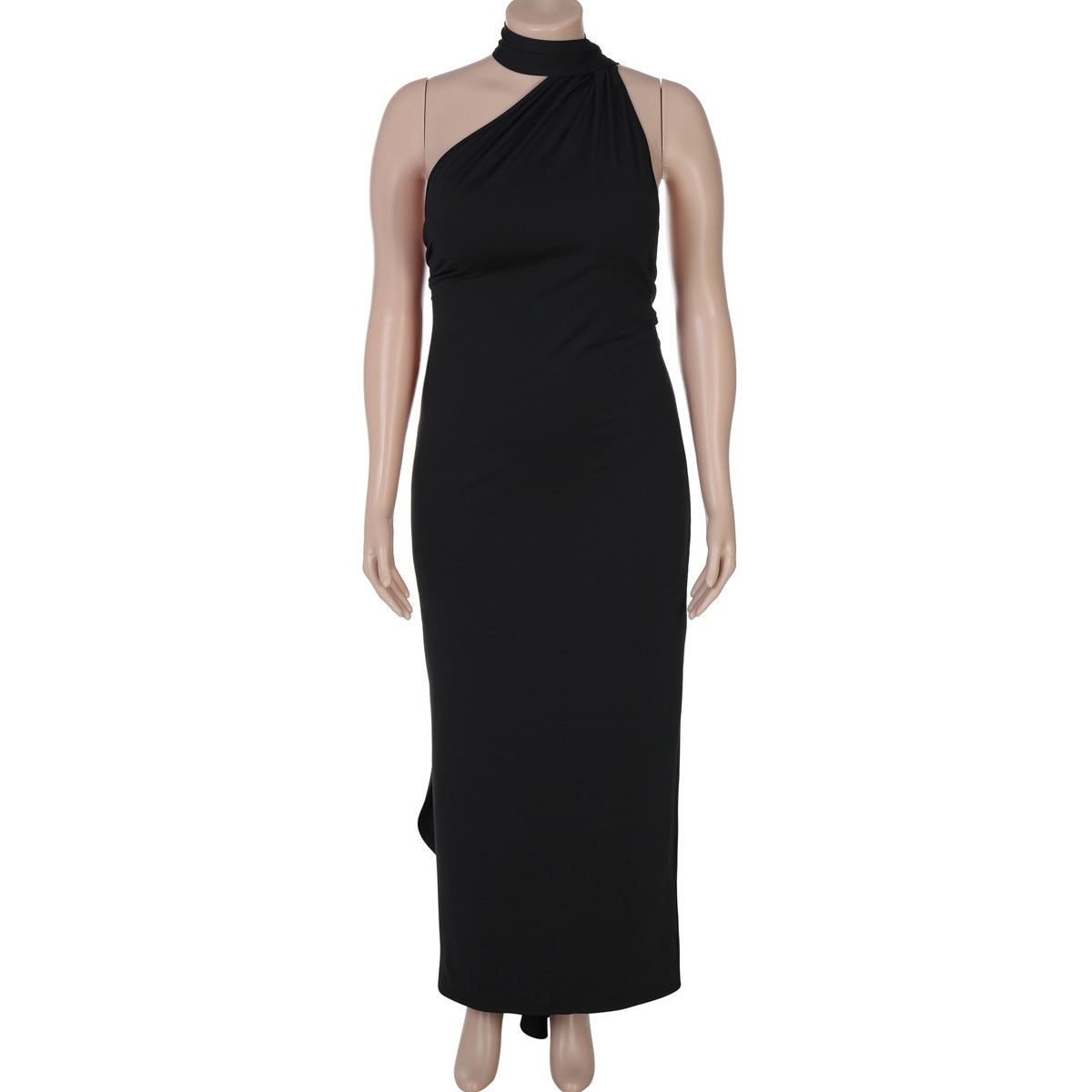 Plus Size Women Summer Sexy Backless Pleated Lace-Up Dress 8