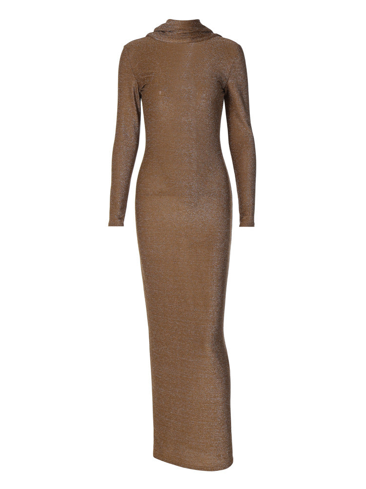 Women Long Sleeve Sexy Backless Maxi Dress 7