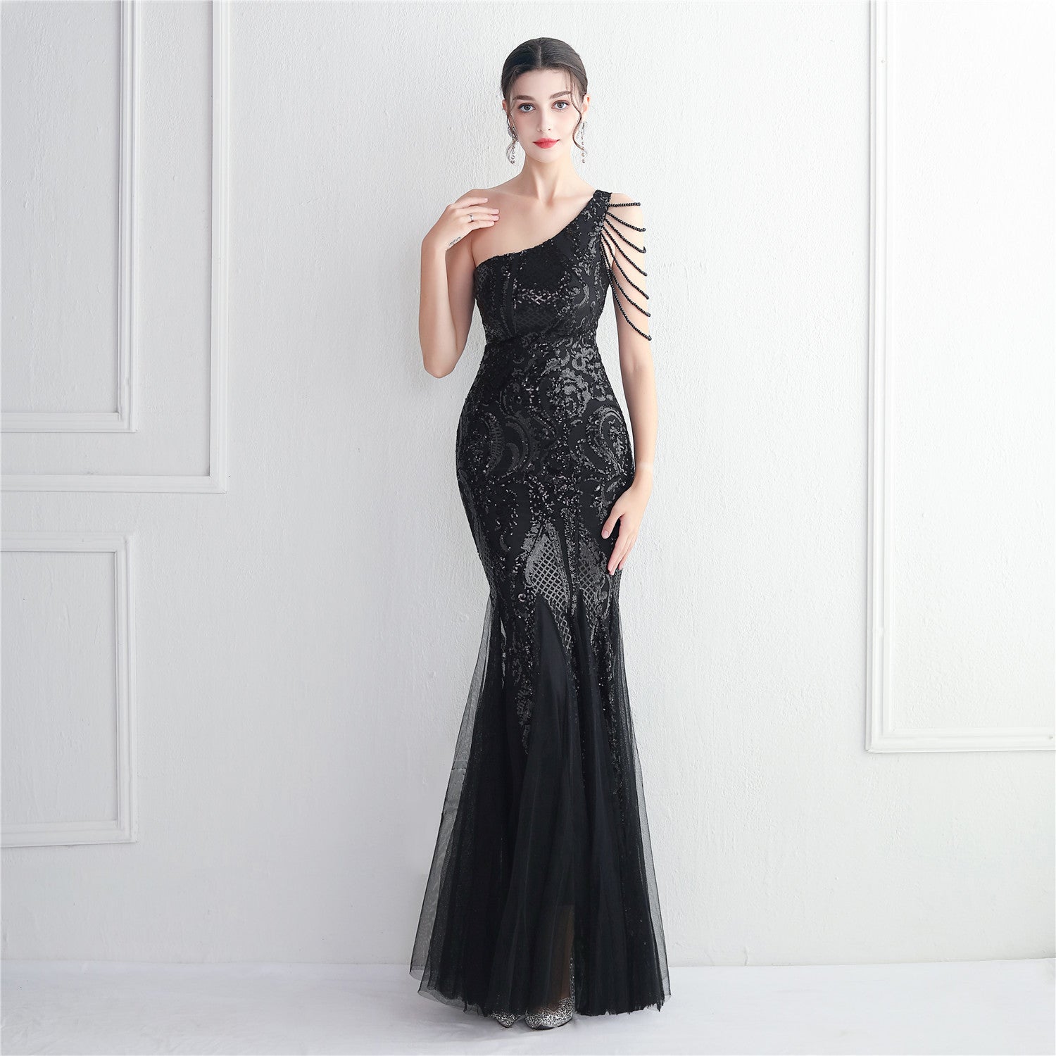 Plus Size Women Sequin Formal Party Evening Dress 10