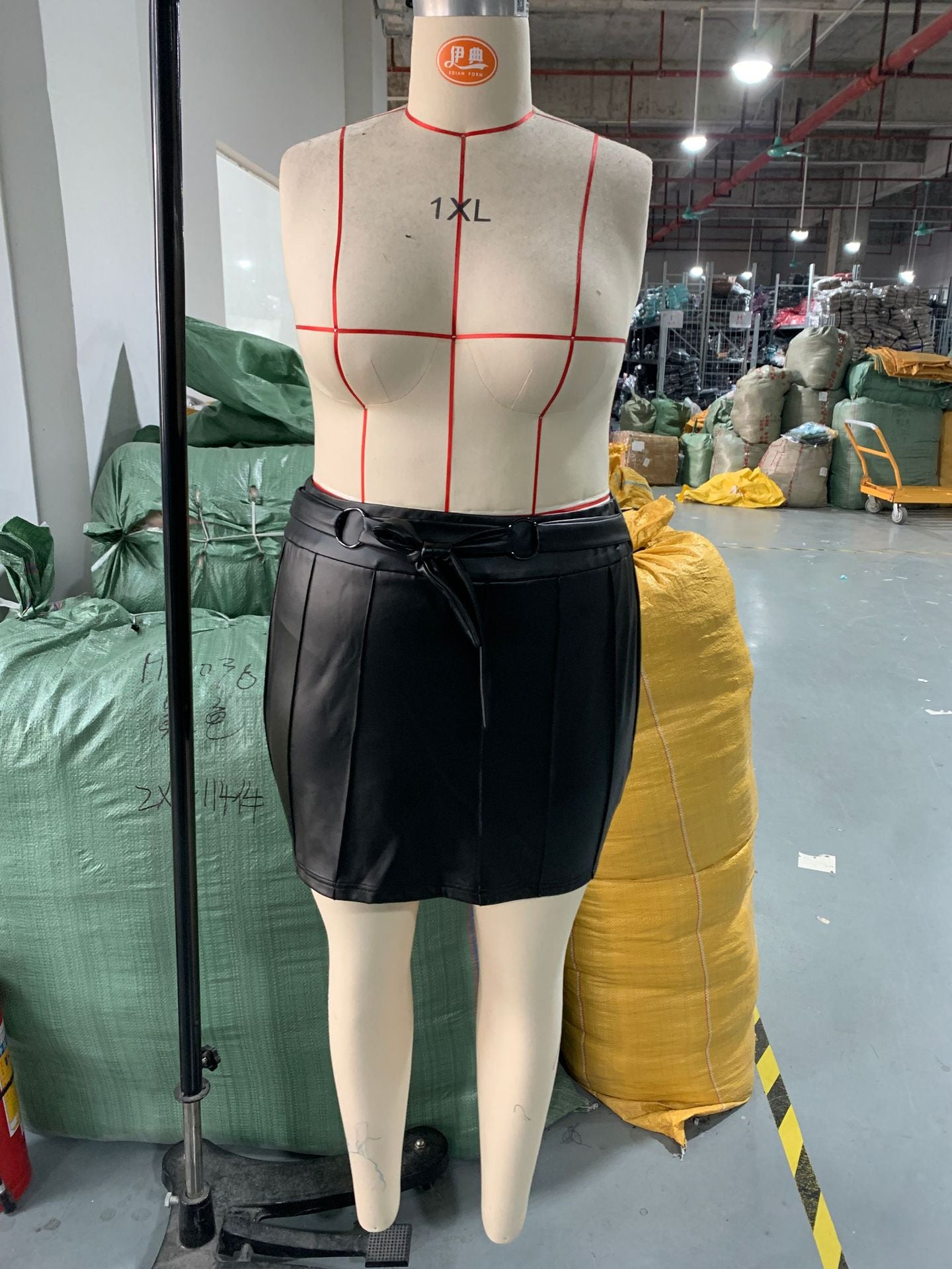 High-Waist Bodycon PU Leather Mini Skirt 7