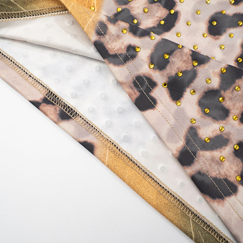 Women Spring/Summer Sexy Leopard Print Bodycon Skirt 19