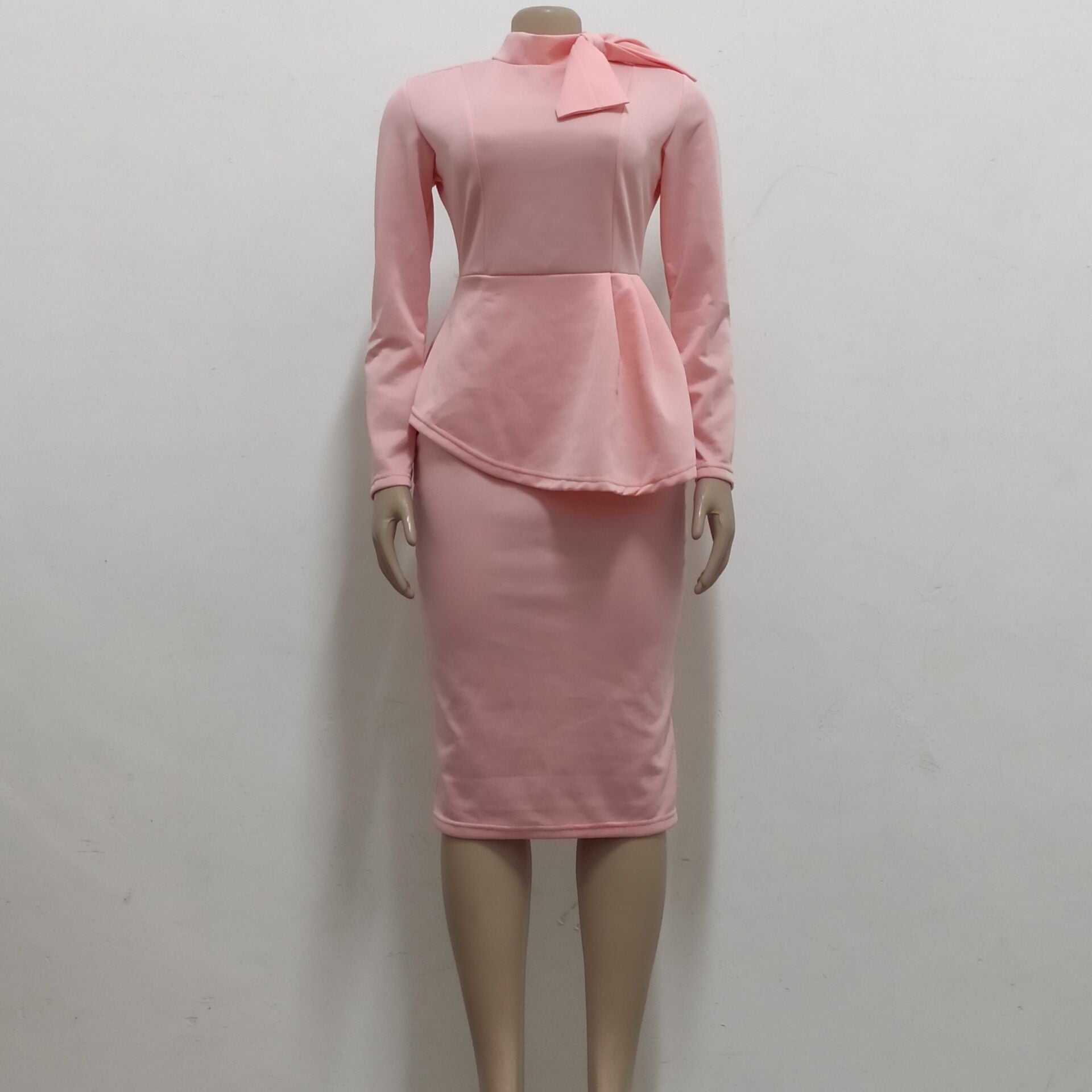 Women sexy diagonal bow dress 40