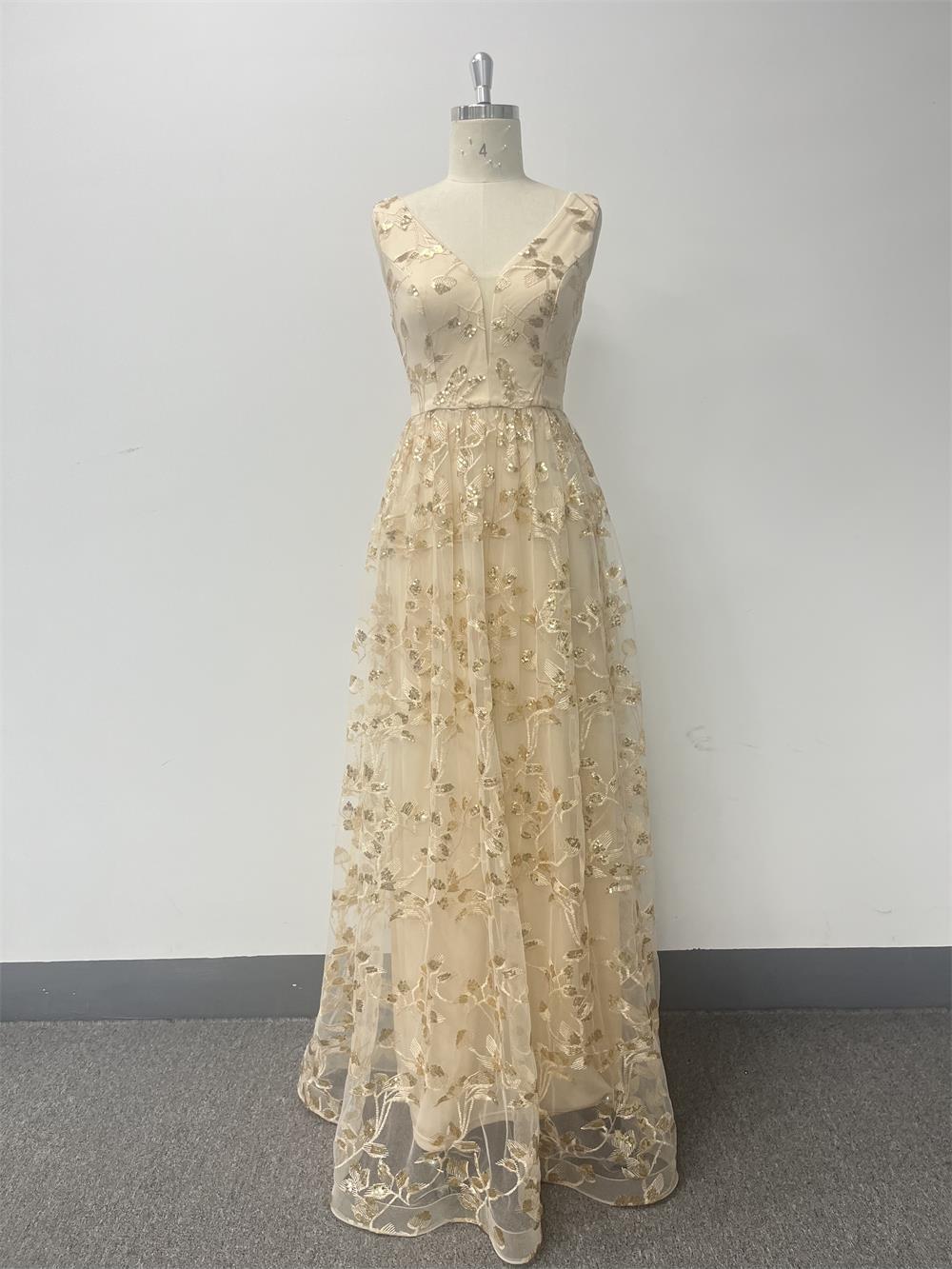 Women sleeveless double v-neck mesh print zipper dress 16