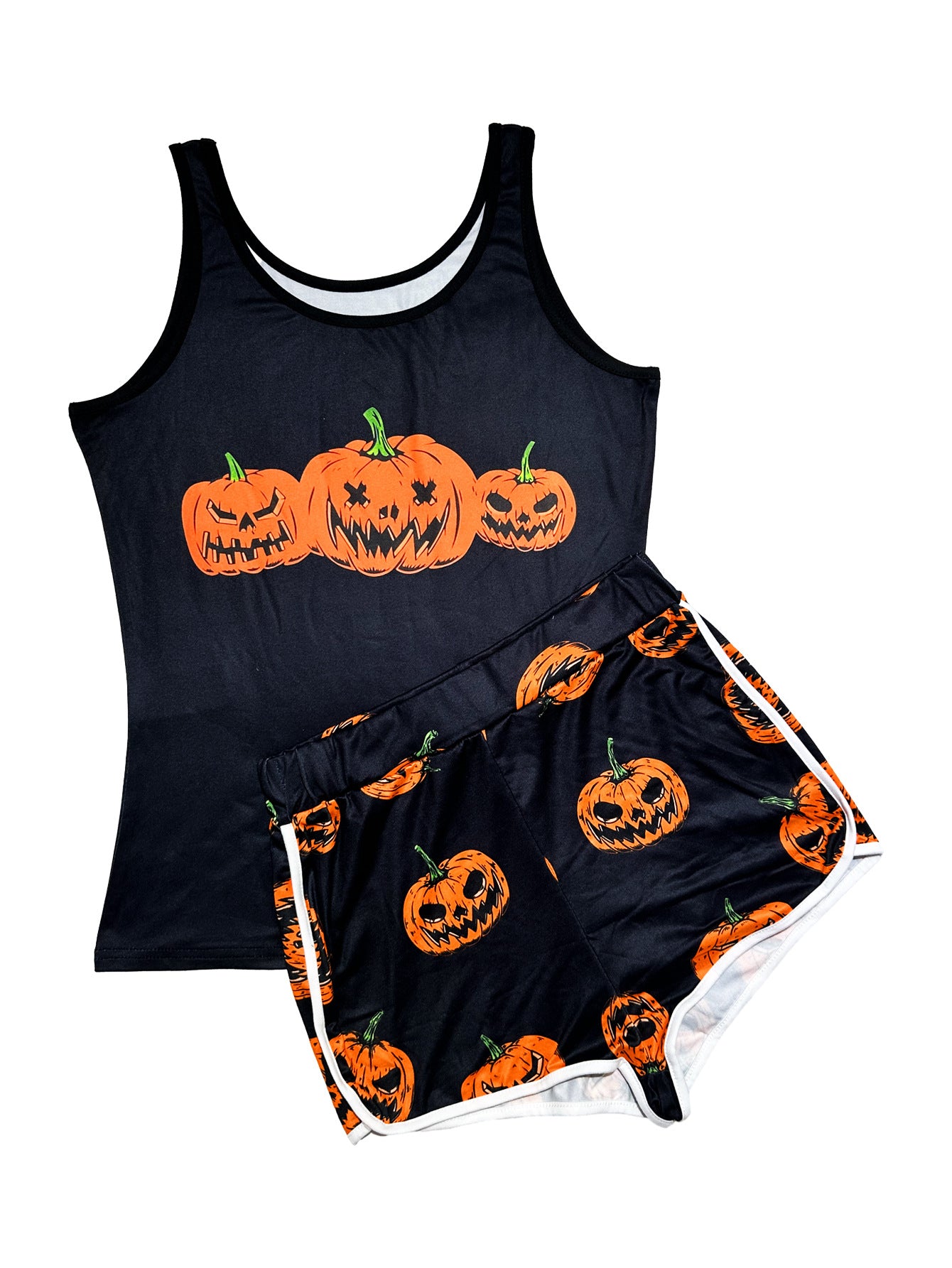 Women's clothing sexy tight fitting print vest shorts two-piece set 19