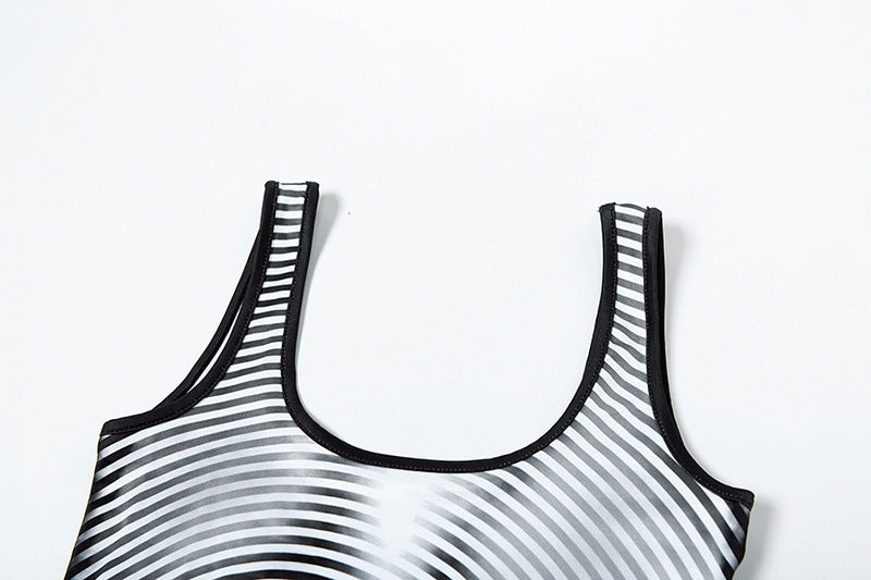 Women gradient vest and trousers two-piece set 11