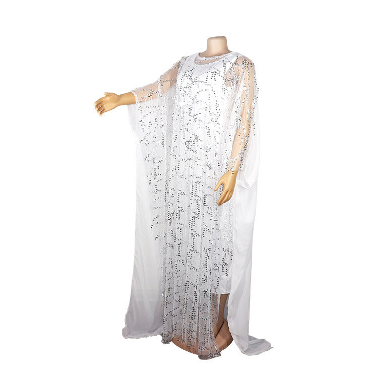 African Women beard sequin Maxi Dress 15