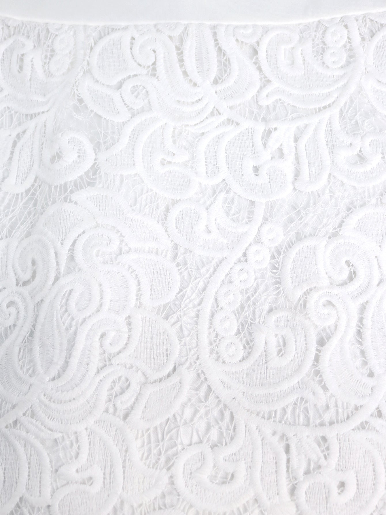 Lace Formal Party Puff-Sleeve Mid-Length Dress 16