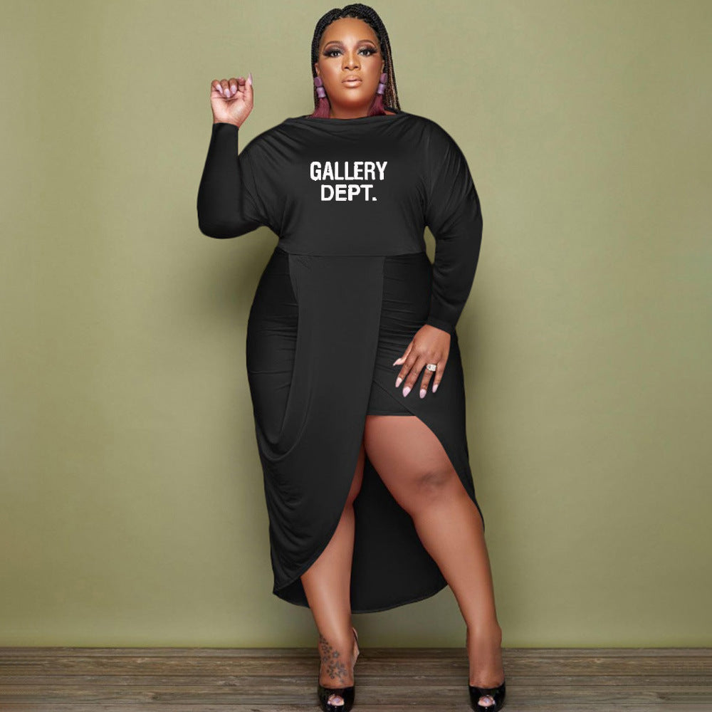 Women's fashion Casual Letter printed dress 6