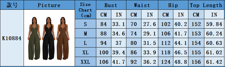 Women Pocket Sleeveless Backless Casual Jumpsuit 13