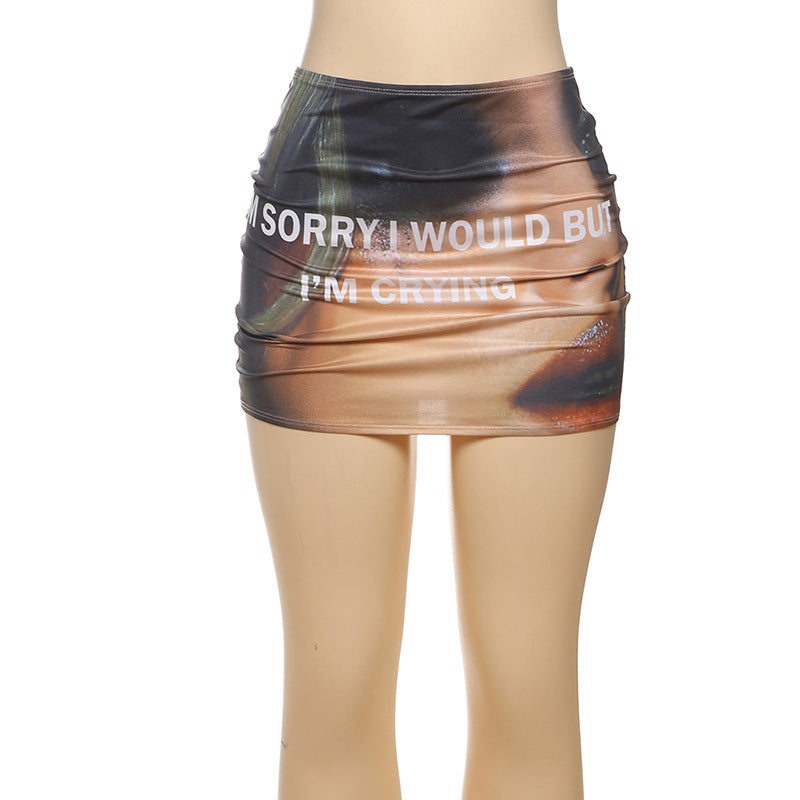 Women spring street sexy print Bodycon Skirt 9