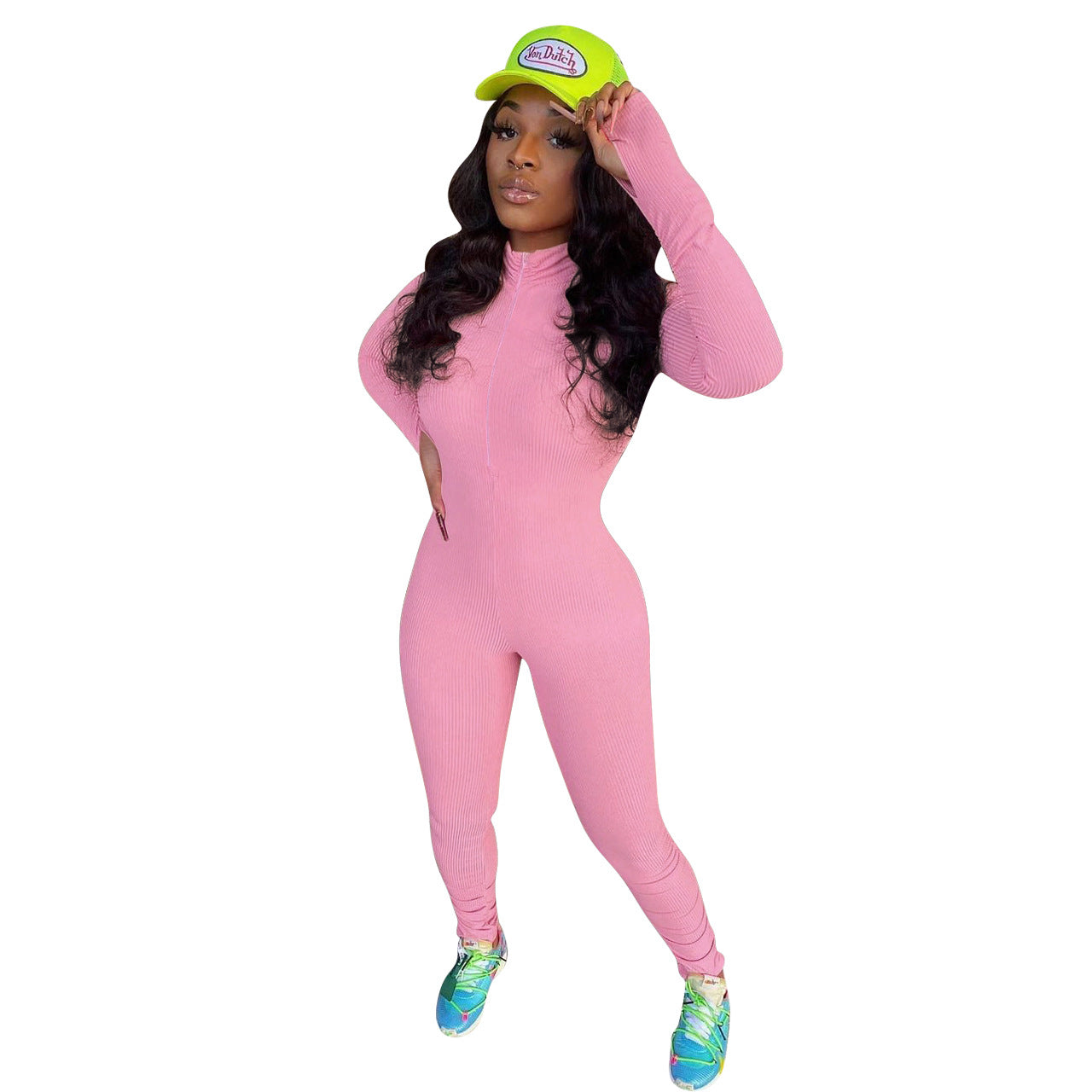 Women's Ribbed Casual Solid Color Jumpsuit 6