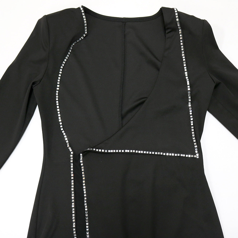 Summer Women Sexy Irregular Long Sleeve Dress 19