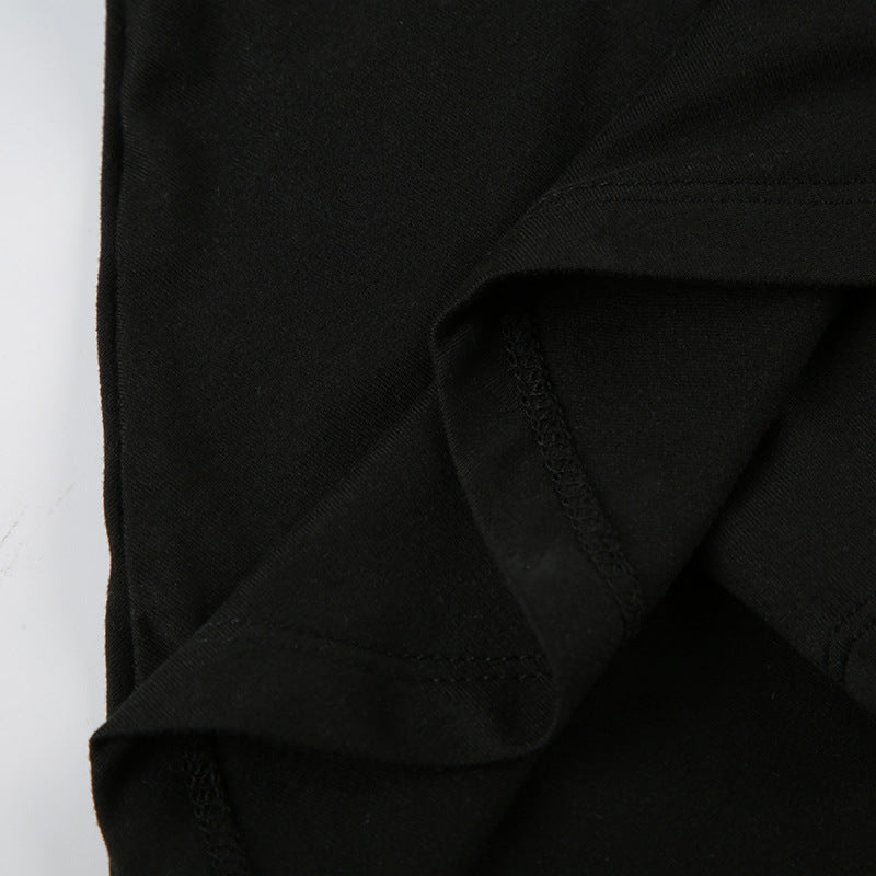 Women Summer American Sports Casual Digital Stripe Contrast Dress 33