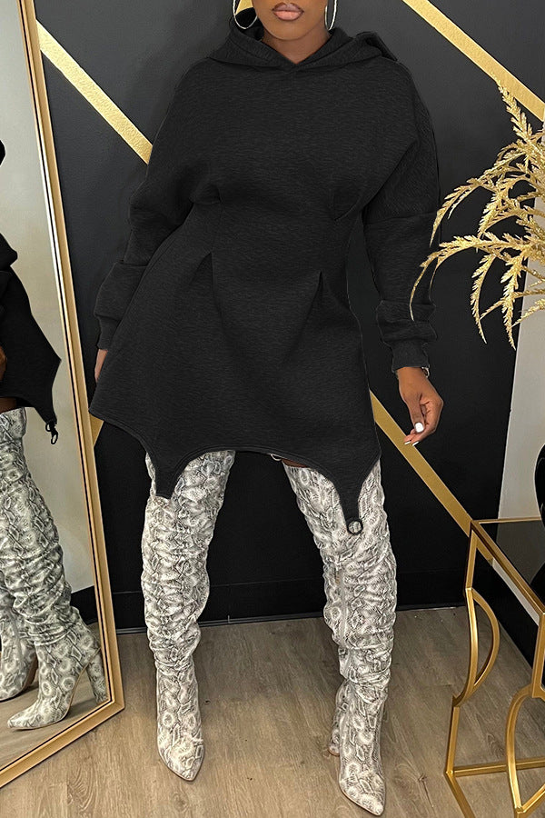 Women casual hooded dress 4