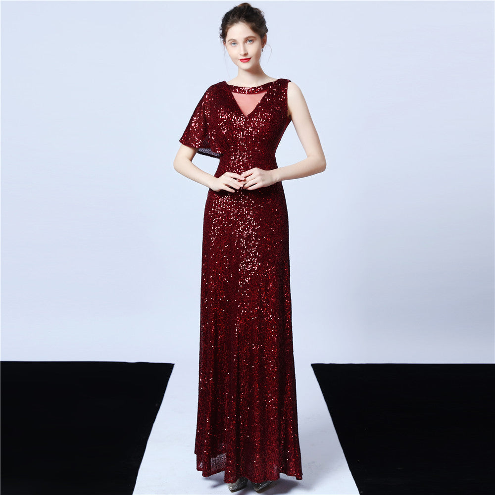 Plus Size Beauty Sequins Long Formal Party Evening Dress 7