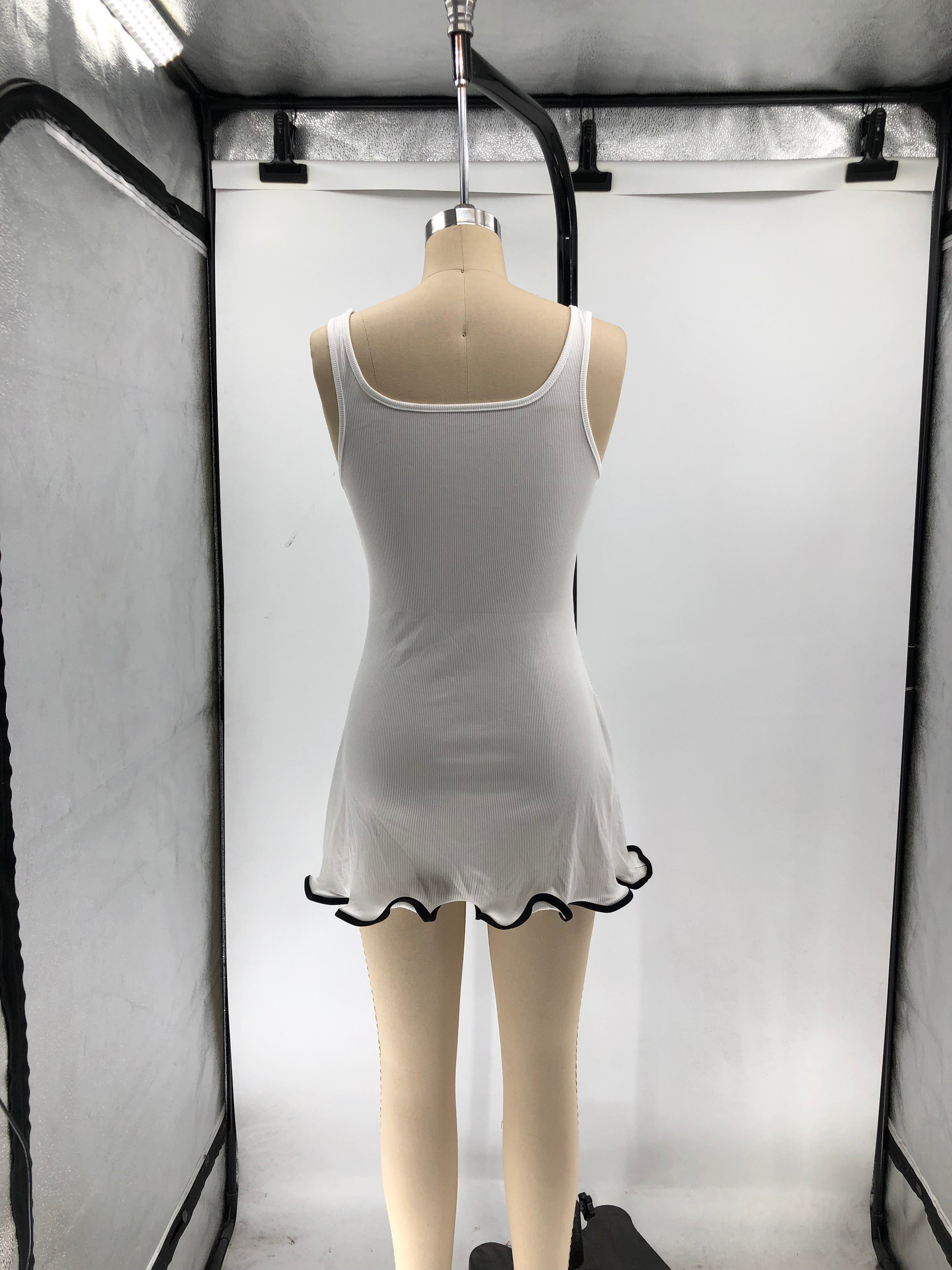 Women's Summer Wave Hem Slim Tank Dress 16