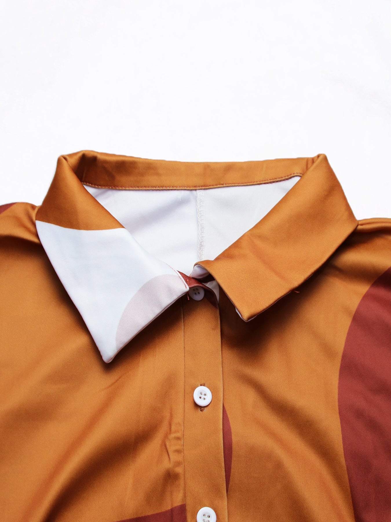 Summer Plus Size Turndown Collar Loose One-Piece Irregular Print Sexy Jumpsuit 8