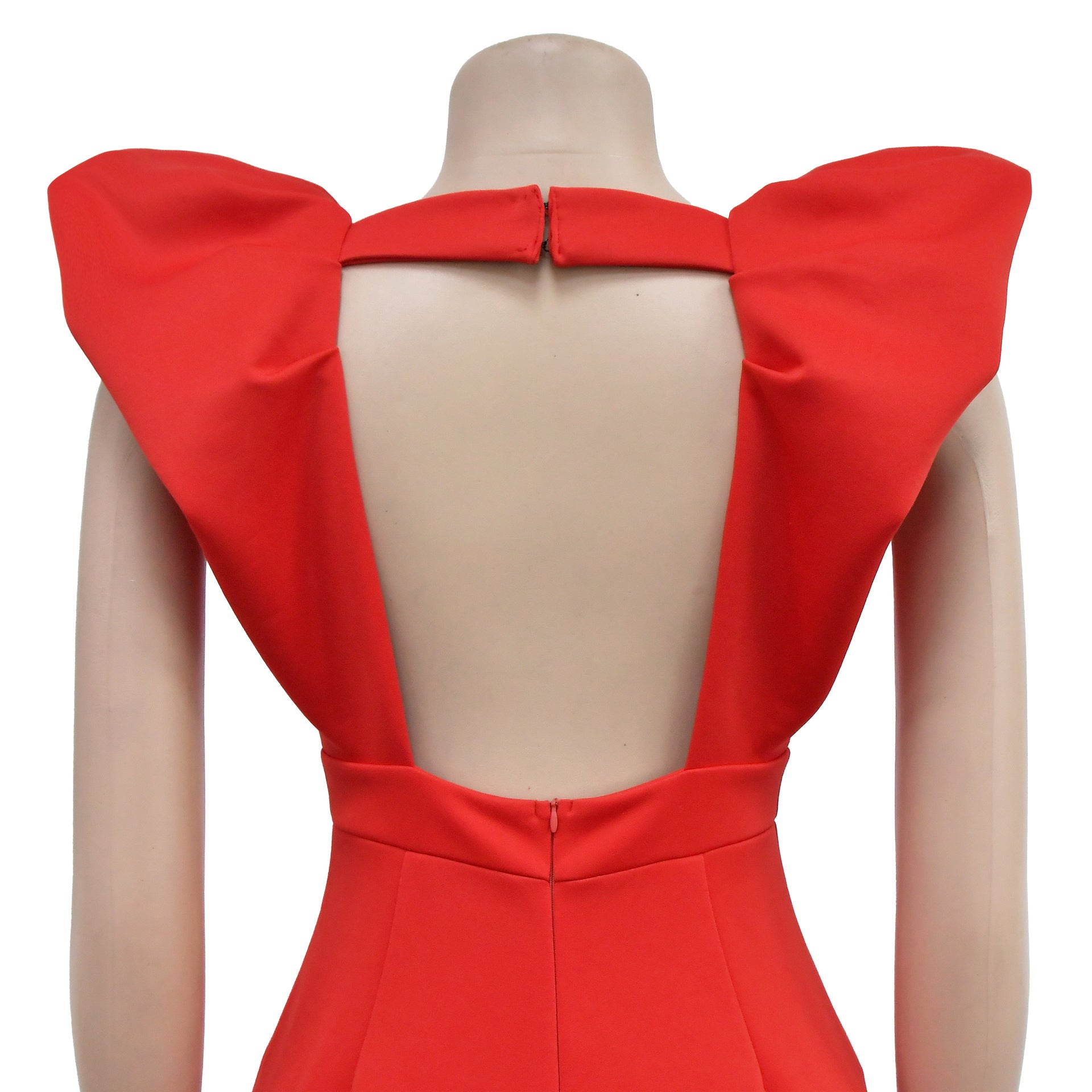 Women Solid Sexy V Neck Pleated Jumpsuit 18