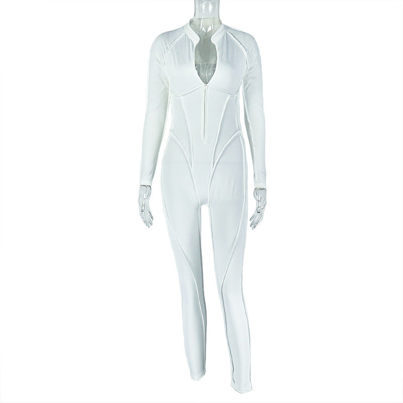 Tight Fitting Hollow Low Back Jumpsuit Women’s Sportswear 9