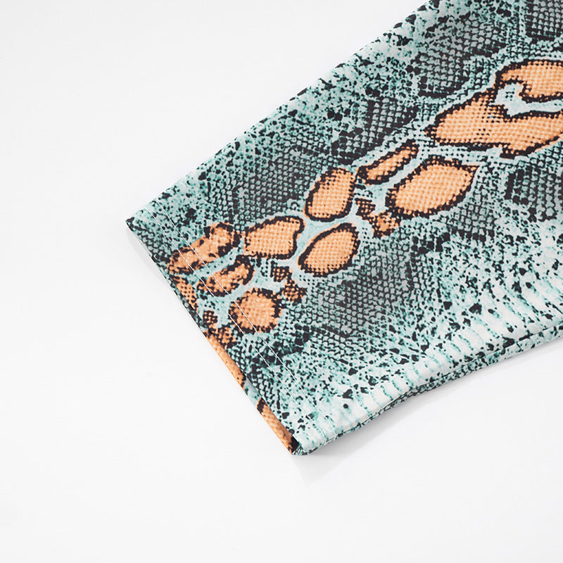 Women's Sexy Print Tight-Fitting Five-Point Straight Shorts 12