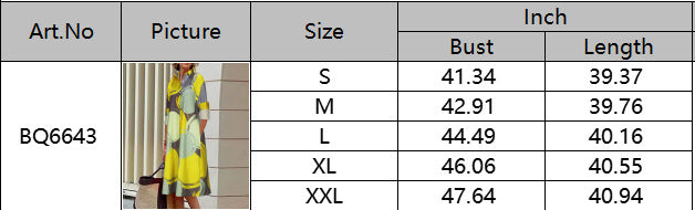 Women's Summer Chic Elegant Color Block Print Casual Shirt Dress 6