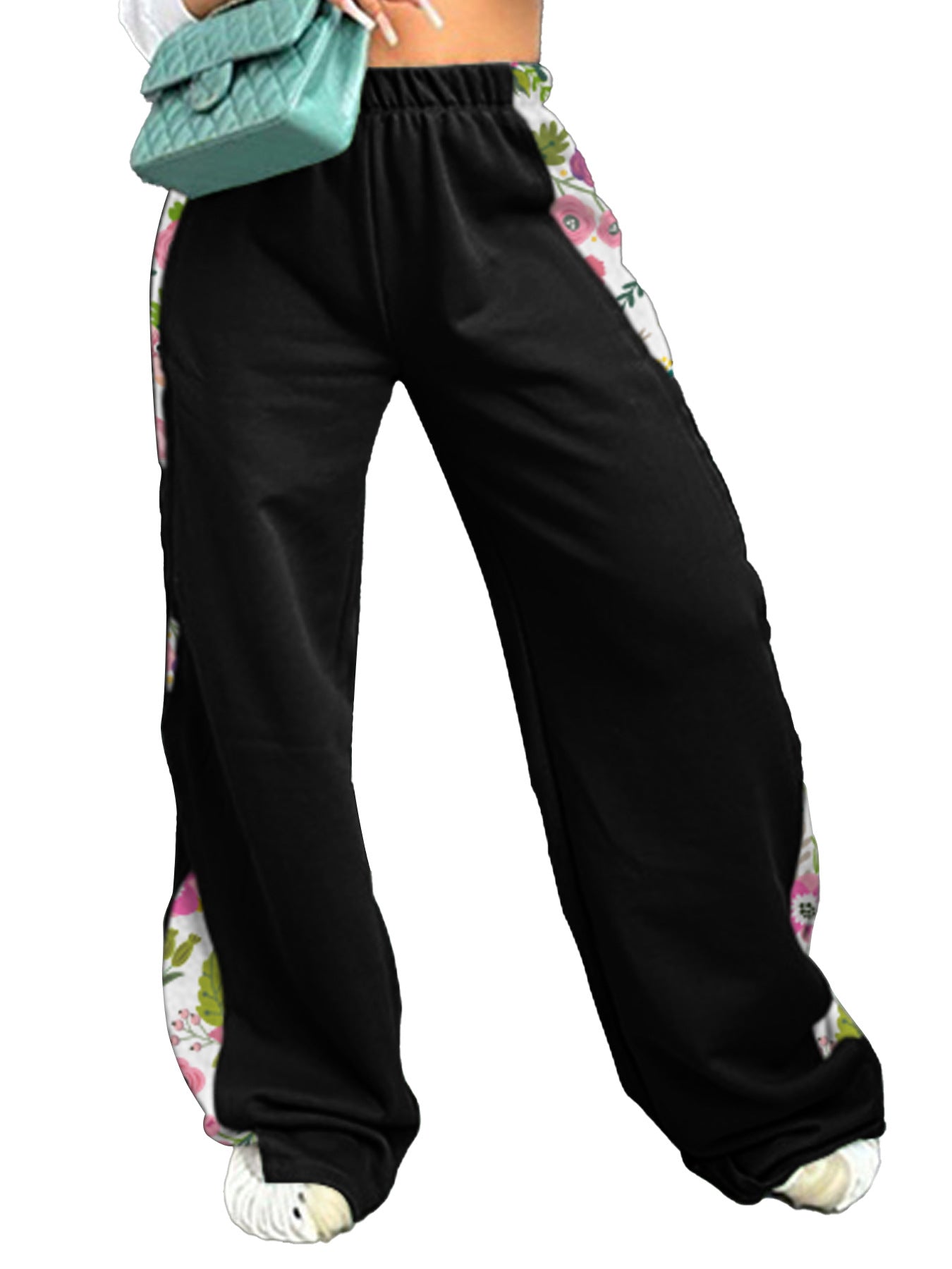 Women Fall/Winter Printed Patchwork Casual Sport Pant 5