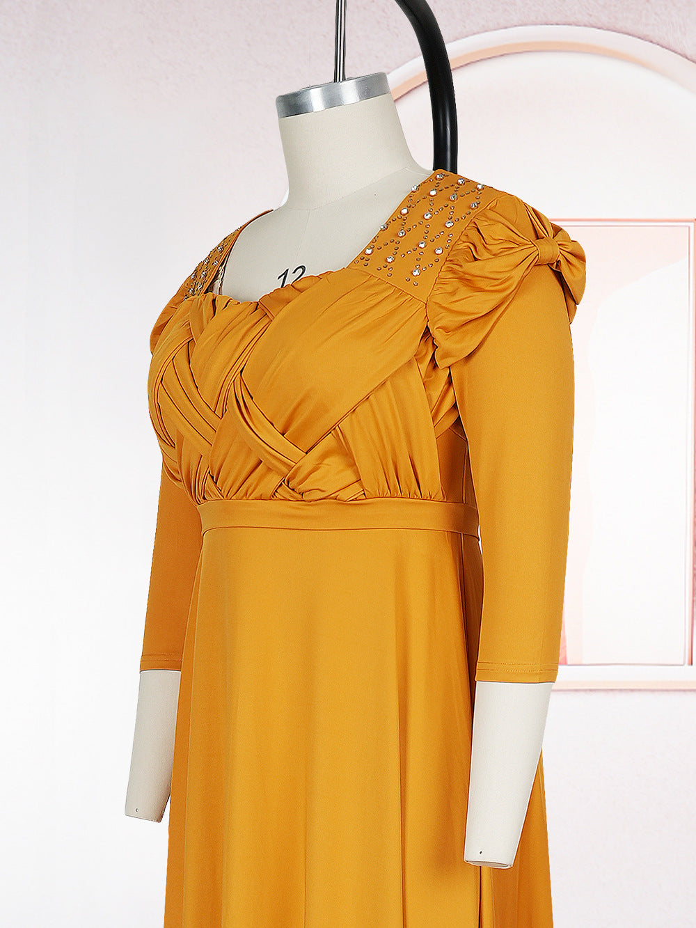 Plus-size African Women beaded dress 13