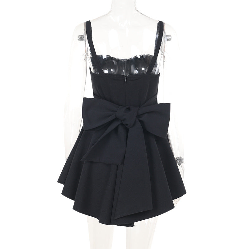 Women Sexy Bow Strap Bodycon Dress 10
