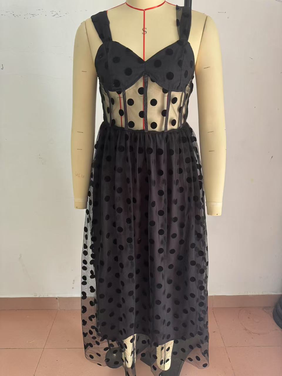 Sexy Mesh Zipper Gowns Casual Loose A-line Party Dress 8