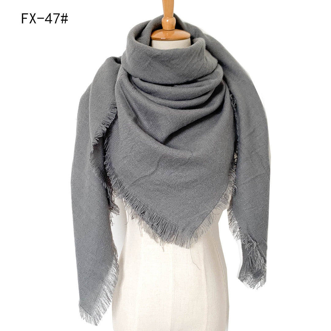 Autumn and winter imitation cashmere plaid square scarf scarf shawl 48