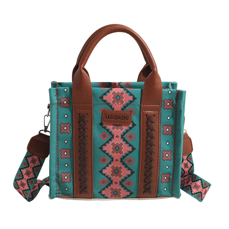 Women Summer Canvas Printed Shoulder Bag Handbag Crossbody Tote Bag 5