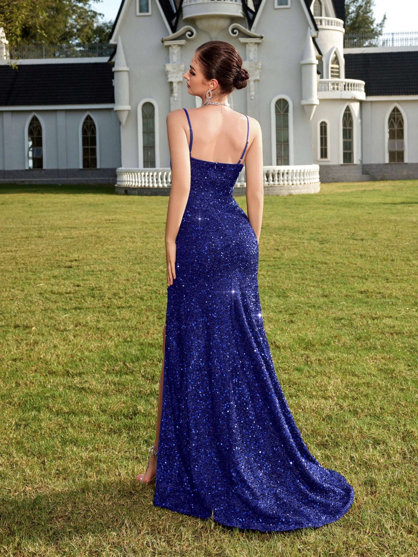 Women sexy summer strapless formal party French dress. 9