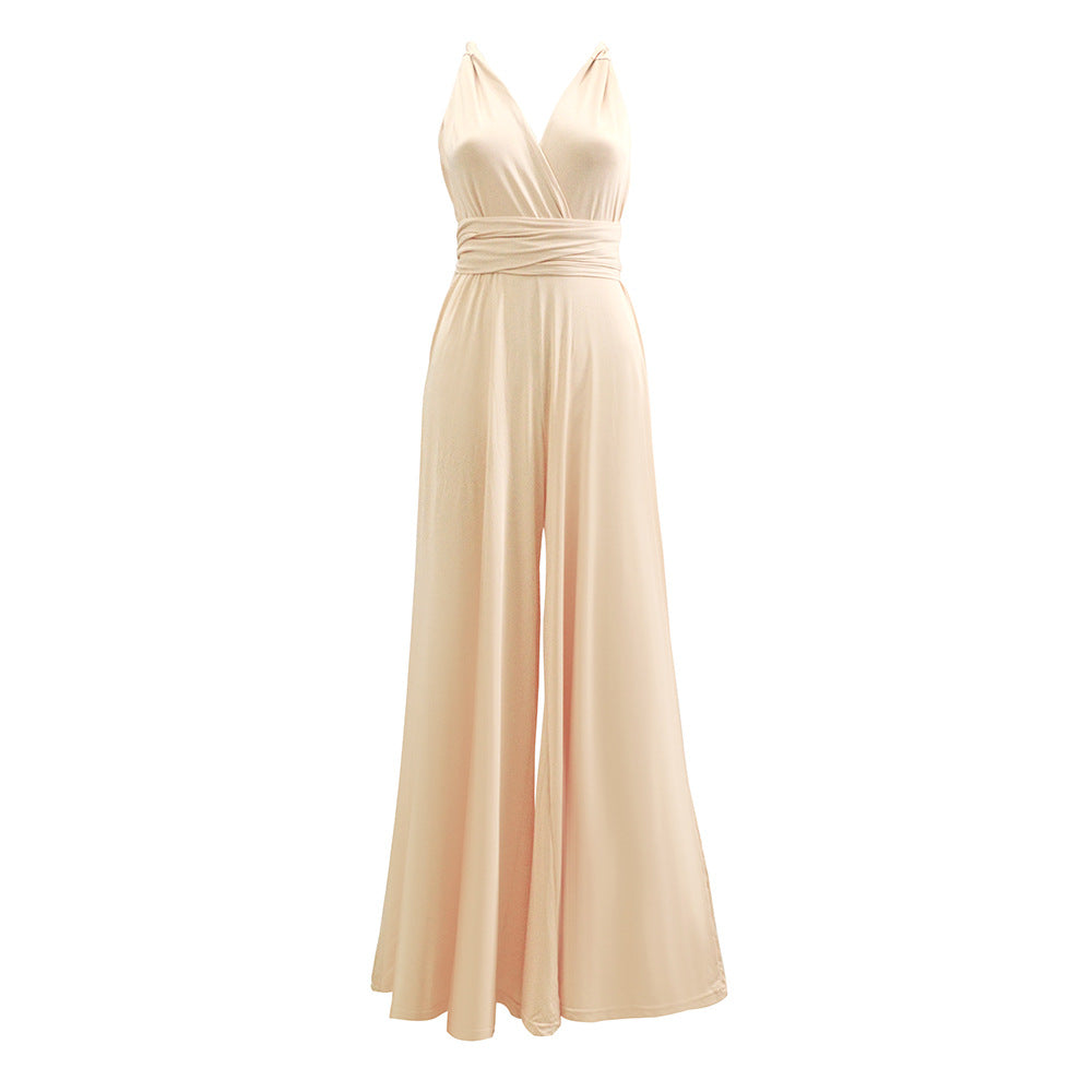 Sexy Women's Fashionable Solid Color Multi-Wear Wide Leg Pants 31