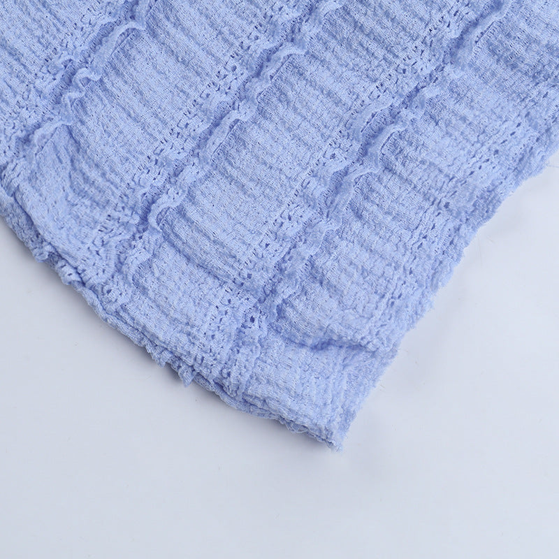 Autumn Elegant V Neck Textured Long Sleeve Dress 13