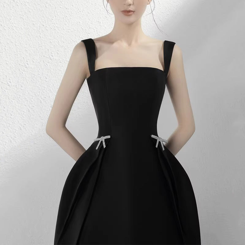 Women French White Satin Formal Party Birthday Party Strapless Evening Dress（Processing time need 3-6 days） 5