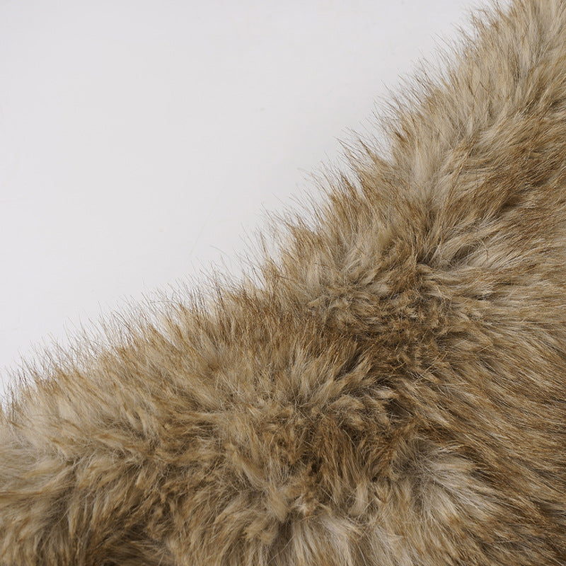 Women sexy fur solid shorts 13