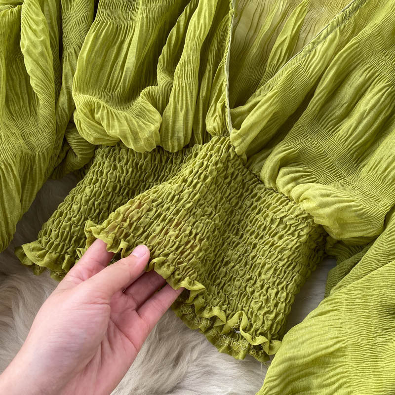 Women Pleated Crop Top 32