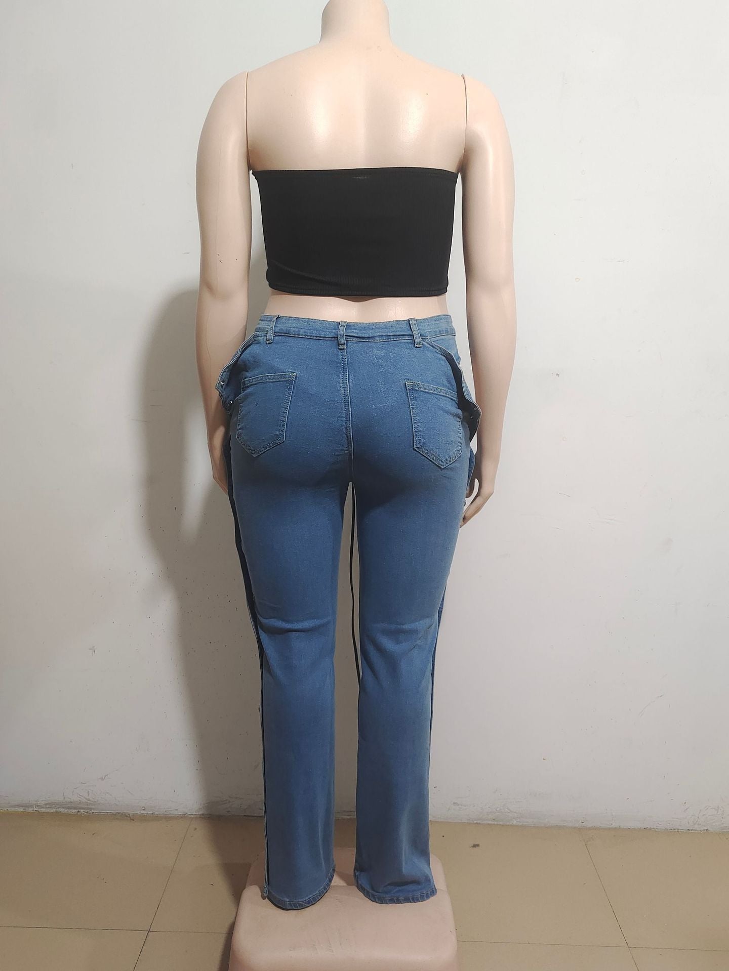 Women Button Casual Denim Pants 7